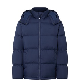 Levi's navy check fleece casual jacket with zip fastening and funnel neck, in sherpa-style polyester fabric