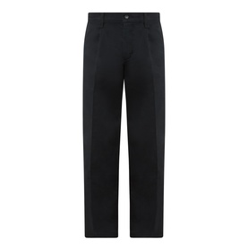 Levis Pleated Work Chinos in Mineral Black Twill, slim-leg fit with front pleats, pressed creases, and button fastening