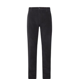 Levi's Dark Phantom corduroy chino trousers in dark grey, slim fit with button fastening, 98% cotton stretch fabric