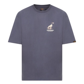 Levis Made For Workin Crew Neck T-shirt in Periscope grey with small graphic print on chest, short sleeves, relaxed fit