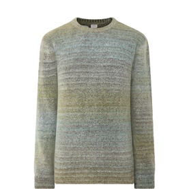 Levi's Presidio Boucle Striped Sweater in Winter Pear, crew neck with ombre stripe knit, long sleeves, boucle texture