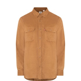 Levis Reg Shirt in Foxtrot Brown, 100% cotton with twin chest pockets and button-front placket