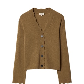 Scallop Trim Cardigan