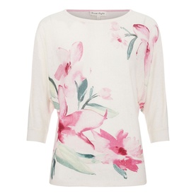 Lorelei Placement Floral Fine-Knit Sweater