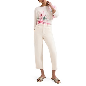 Lorelei Placement Floral Fine-Knit Sweater