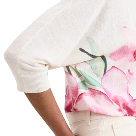 Lorelei Placement Floral Fine-Knit Sweater