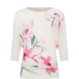 Lorelei Placement Floral Fine-Knit Sweater