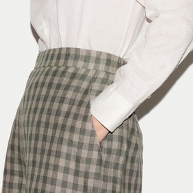 Mara Linen Checked Shorts
