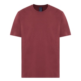 Nudie Jeans Uno Everyday T-Shirt in R50 Burgundy, crew neck, short sleeves, straight hem, pigment dyed 100% cotton