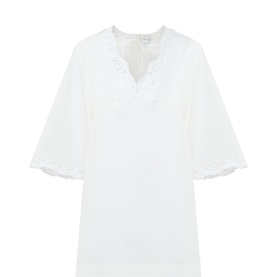 Darya Lace Trim Kaftan Dress