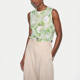 Sketch Rose Print Tank Top