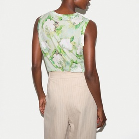 Sketch Rose Print Tank Top