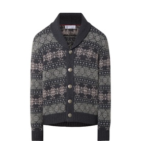 Cashmere Jacquard Cardigan
