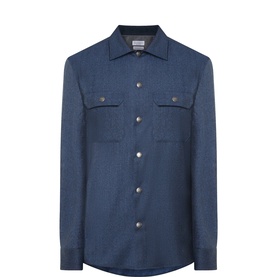 Flannel Patch-Pocket Overshirt