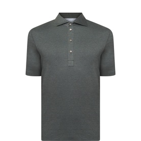 Solid Knitted Polo Shirt