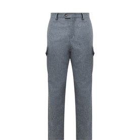 Textured Straight-Leg Trousers