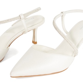 Ceremonial T-Bar Embellished Wedding Pumps