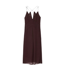 Fawn Sheer Panel Slip Dress