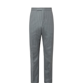 Back Strap Pinstripe Trousers