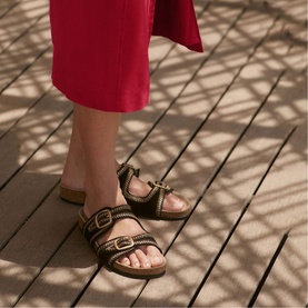 Ava Beaded Flat Sandals