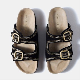 Ava Beaded Flat Sandals