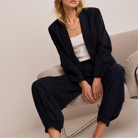 Relaxed Single-Breasted Blazer