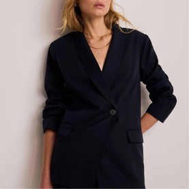 Relaxed Single-Breasted Blazer