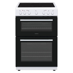 Freestanding 60cm Twin Cavity Electric Fan Cooker with Ceramic Top White