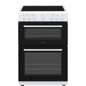 Freestanding 60cm Twin Cavity Electric Fan Cooker with Ceramic Top White