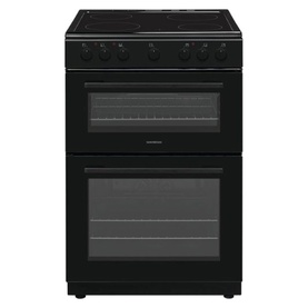 Freestanding 60cm Twin Cavity Electric Fan Cooker with Ceramic Top Black