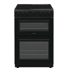 Freestanding 60cm Twin Cavity Electric Fan Cooker with Ceramic Top Black