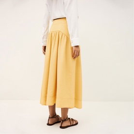 Donia Eyelet Flared Skirt