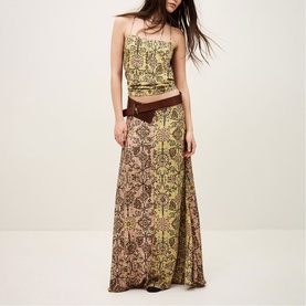 Pario Printed Flared Skirt