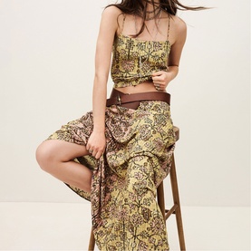 Pario Printed Flared Skirt