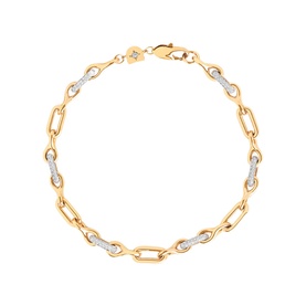 Pav&eacute; Link Chain Bracelet