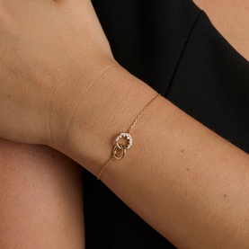 Orbit Crystal Pendant Bracelet