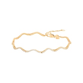 Scalloped Tennis Chain Bracelet