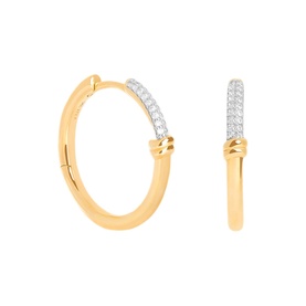 Pav&eacute; Knot Hoops