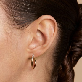 Pav&eacute; Knot Hoops