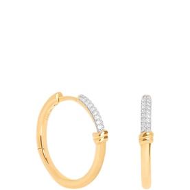 Pav&eacute; Knot Hoops