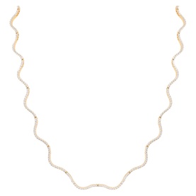 Scalloped Tennis Chain Necklace