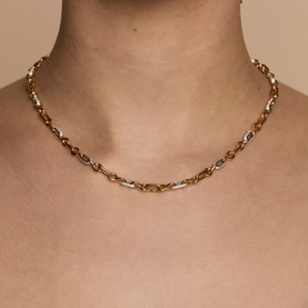 Pav&eacute; Chain Link Necklace