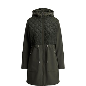 Diamond Quilted Hooded Jacket