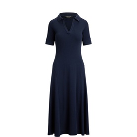 Rib Knit Collar Dress