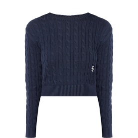 Cable Knit Logo Sweater