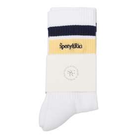 Serif Logo Striped Socks