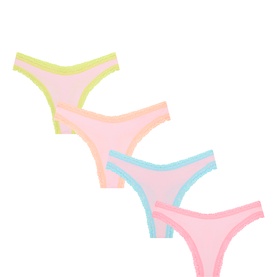 Four-Pack Neon Kiss Thongs