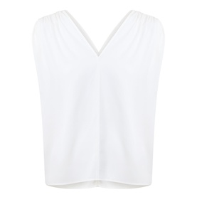 Gathered Solid Blouse