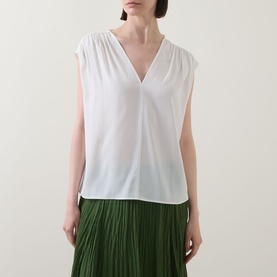 Gathered Solid Blouse