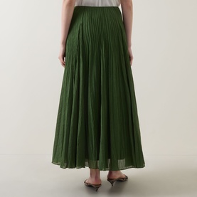Crinkled Pliss&eacute; Skirt